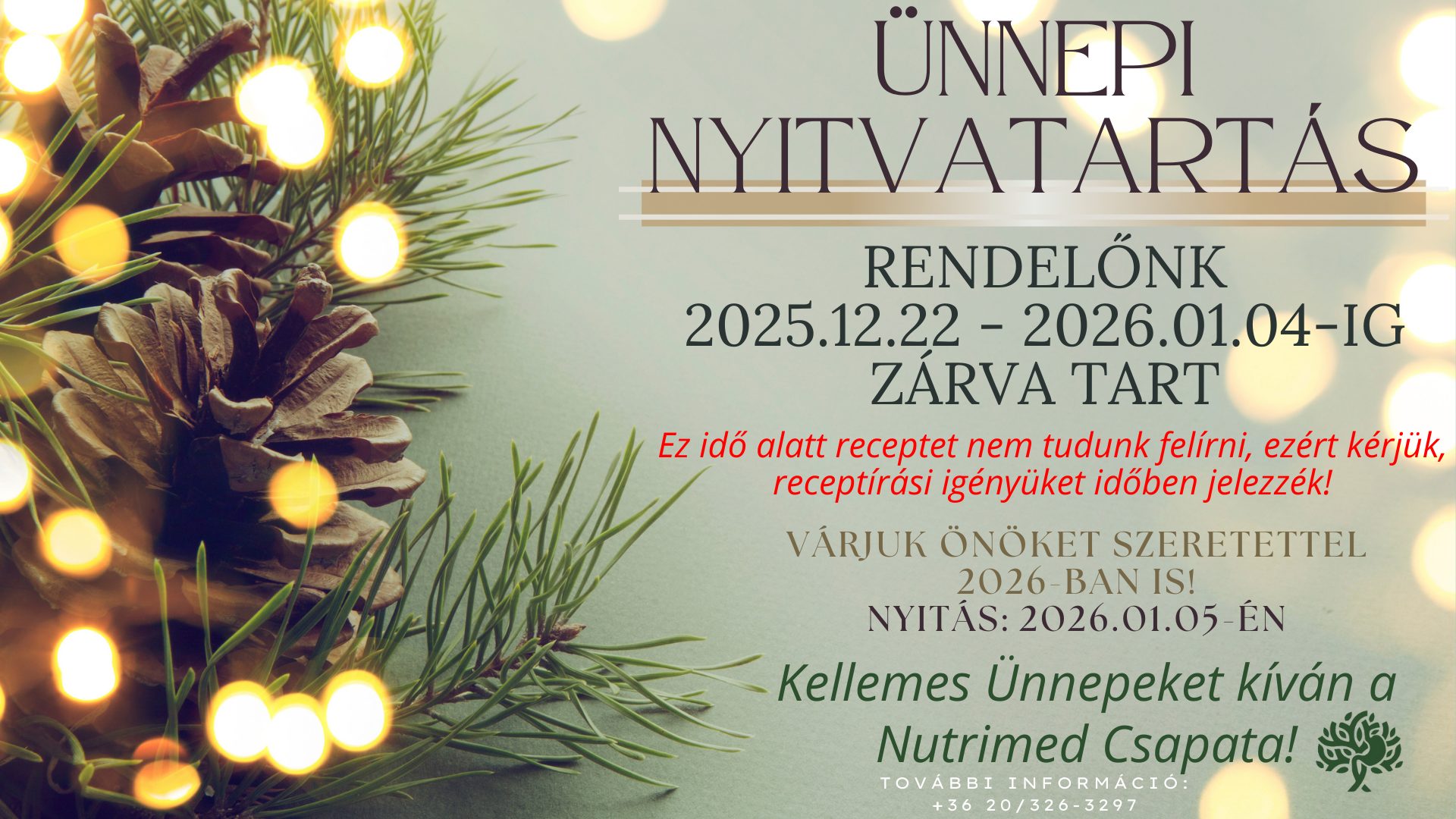 ünnepi nyitvatartás